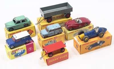 Lot 1421 - Dinky Toys a group of seven mostly playworn...