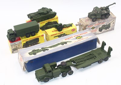 Lot 1184 - Dinky Toys group of 5 military diecast to...