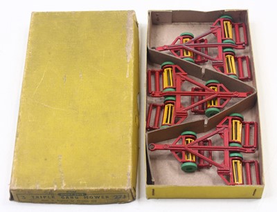 Lot 1379 - Dinky Toys No.27J Triple Gang Mower Trade Box,...