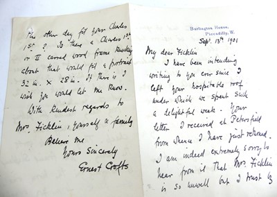 Lot 2036 - An Edwards & Sons locking Autograph & Letters...