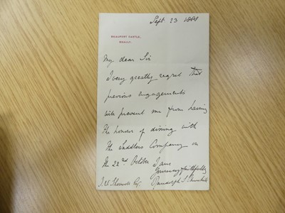 Lot 2036 - An Edwards & Sons locking Autograph & Letters...