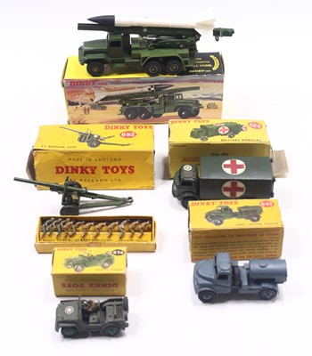 Lot 1185 - Dinky Toys group of 6 military diecast...