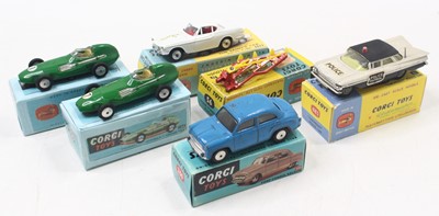 Lot 1481 - Corgi Toys group of 6 Mostly Restored, worn or...