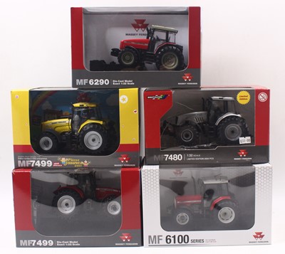 Lot 1803 - Five Univeral Hobbies 1:32 scale Massey...