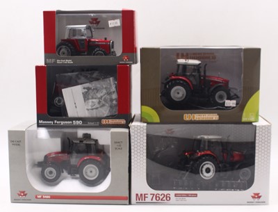 Lot 1805 - Five universal hobbies 1:32 scale Massey...