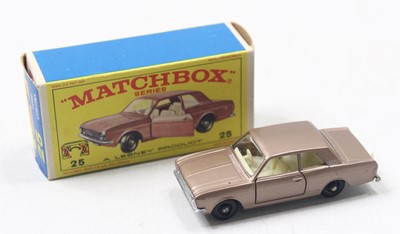 Lot 1551 - Matchbox Lesney No.25 Ford Cortina in metallic...