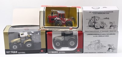 Lot 1817 - Five diecast tractors including a 1:32 scale...