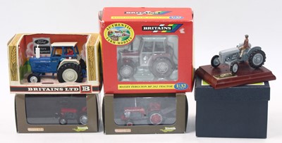 Lot 1820 - Five diecast tractors to include a golden...