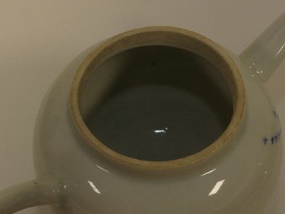 Lot 225 - A blue and white Chinese teapot and another...