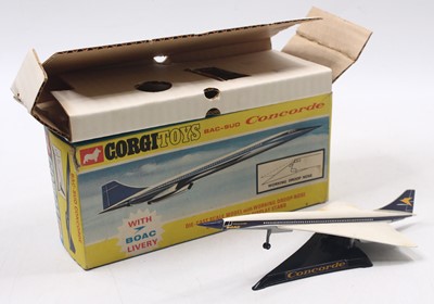 Lot 1476 - Corgi Toys No. 650 Concord "BOAC" in white and...
