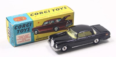 Lot 1340 - Corgi Toys, 230 Mercedes Benz 220 SE, black...