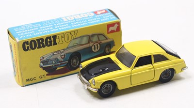 Lot 1102 - Corgi Toys, 345 MGC GT competition model,...