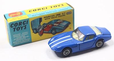Lot 1363 - Corgi Toys No. 324 Marcos Volvo 1800 GT, blue...