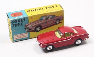 Lot 1367 - Corgi Toys, 228 Volvo P.1800 with red body,...