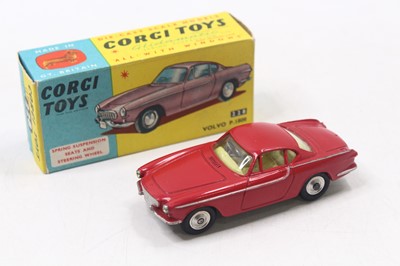 Lot 1368 - Corgi Toys, 228 Volvo P.1800 with lighter red...
