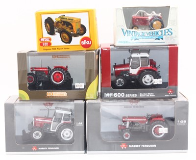 Lot 1825 - Six diecast tractors, including an Ertl...