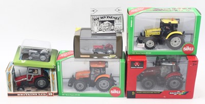 Lot 1826 - Seven diecast tractors to include a Siku...
