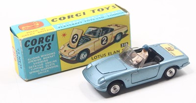 Lot 1133 - Corgi Toys No. 318 Lotus Elan S2, in metallic...