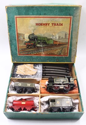 Lot 158 - 1926-41 Hornby No.1 Tank goods set, clockwork,...
