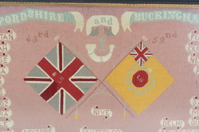 Lot 563 - An early 20th century woolwork panel for the...