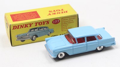 Lot 1241 - Dinky Toys, 177, Opel Kapitan, blue body, red...