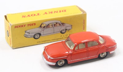 Lot 1095 - French Dinky 547 Panhard PL17, dark coral body,...