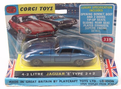Lot 1439 - Corgi Toys No. 335 4.2L Jaguar E-type 2+2...