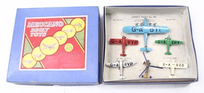 Lot 1139 - Dinky Toys pre-war No. 60 Aeroplanes Gift Set...