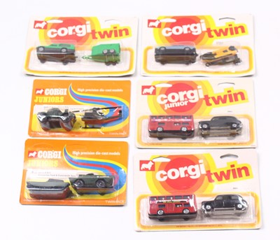 Lot 1518 - 6 carded Corgi Juniors and Corgi twin pack...