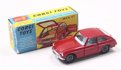 Lot 1386 - Corgi Toys No. 327 MGB GT saloon finished in...