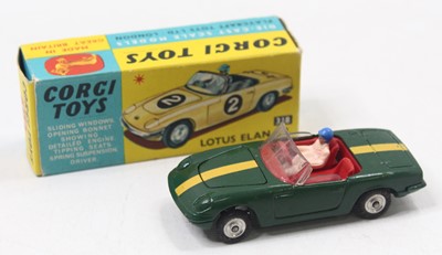 Lot 1134 - Corgi Toys No. 318 Lotus Elan S2 comprising...