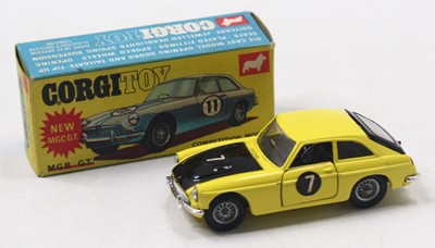 Lot 1410 - Corgi Toys No. 345 MGC GT competition model...