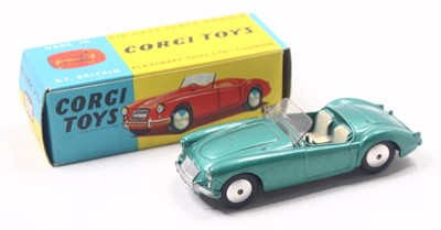 Lot 1411 - Corgi Toys No. 302 MGA Sports Car, metallic...