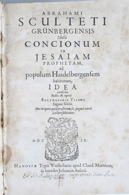 Lot 2001 - Scultetus, Abraham: Concionum In Jesiam...
