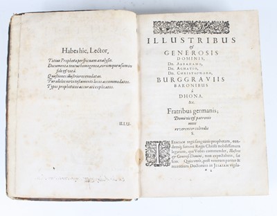Lot 2001 - Scultetus, Abraham: Concionum In Jesiam...