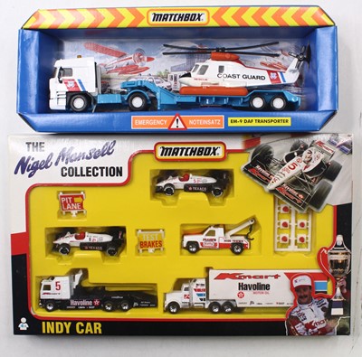 Lot 1575 - Two Matchbox sets, including a Nigel Mansell...