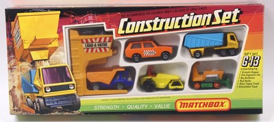 Lot 1564 - Matchbox Superfast G-13 construction gift set,...