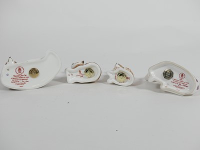 Lot 241 - Four Royal Crown Derby paperweights, three...