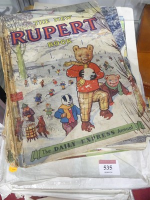 Lot 535 - A collection of Rupert annuals