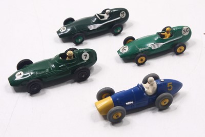 Lot 1240 - Dinky/Crescent Toys group of 4 loose Racing...