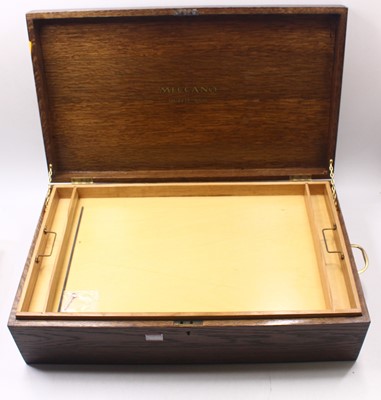 Lot 2072 - Meccano Outfit No.10 Empty wooden oak box...