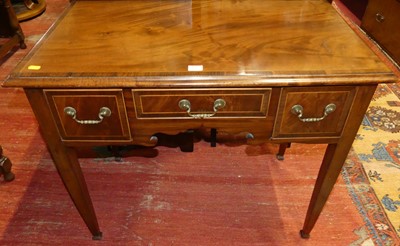 Lot 1212 - A George III mahogany and rosewood crossbanded...