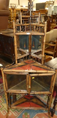 Lot 1336 - A late 19th century bamboo and Japan lacquered...