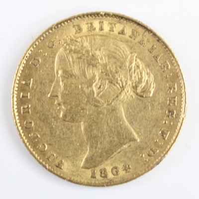 Lot 2282 - Australia, 1864 gold full sovereign, obv:...