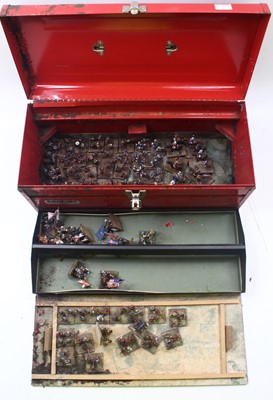 Lot 1889 - A toolbox containing a quantity of 28mm scale...