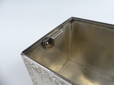 Lot 1098 - A George III silver tea caddy modelled as a...