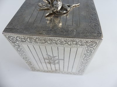 Lot 1098 - A George III silver tea caddy modelled as a...