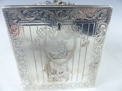 Lot 1098 - A George III silver tea caddy modelled as a...