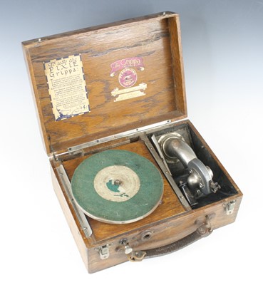 Lot 660 - A 1920's Pixie Perophone The Grippa portable...