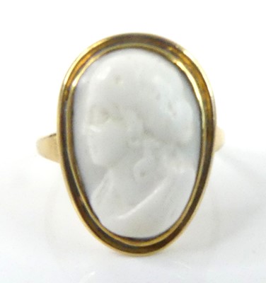 Lot 2588 - A George III yellow metal carved shell cameo...